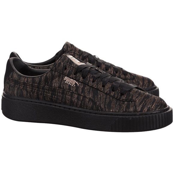 PUMA Basket Platform Velvet Rope Sneakers - Picture 1 of 4